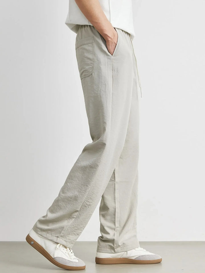 Men's Casual Drawstring Wide Leg Pants