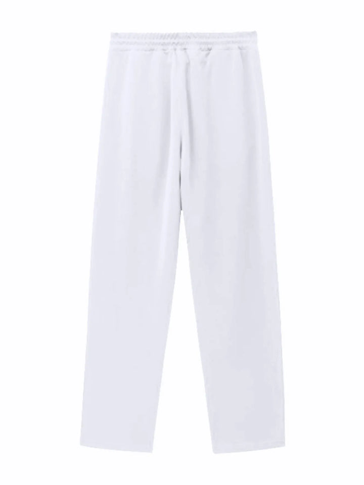 Men's Full Size Snap-Button Pants with Side Stripe Detail Plus Size