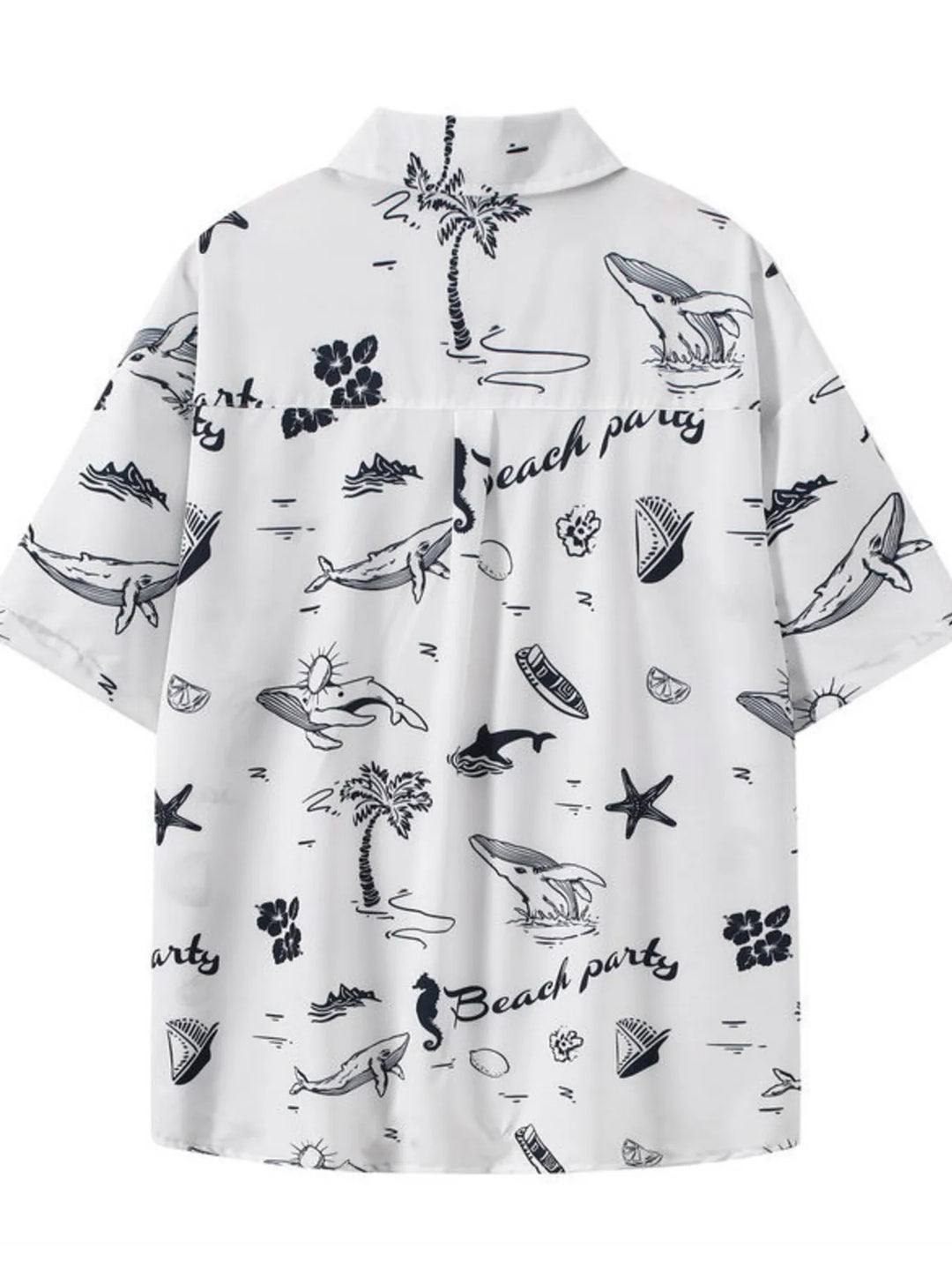 Men's Plus Size Tropical Print Short Sleeve Shirt