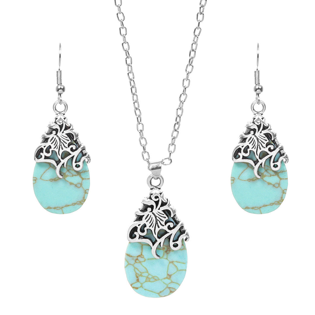 New Vintage Earrings Necklace Exquisite Fashion Necklace Bohemian Party Accessories