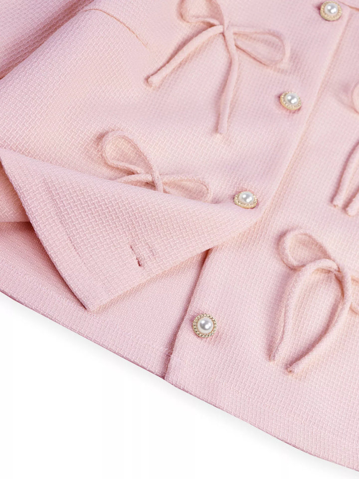 Bow Detail Cropped Outerwear