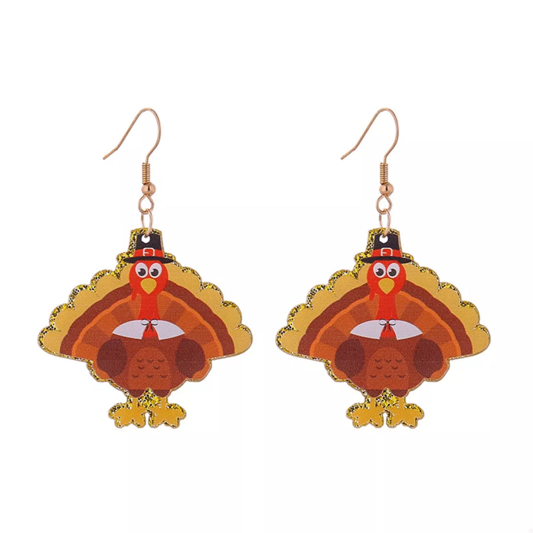 Thanksgiving Turkey Dangle Earrings