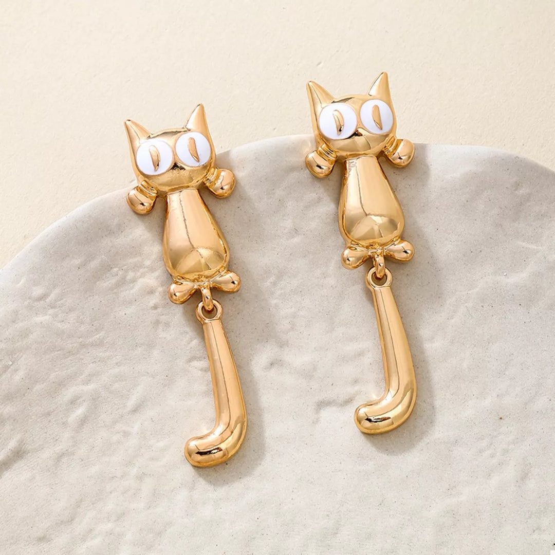 Alloy Cat Earrings