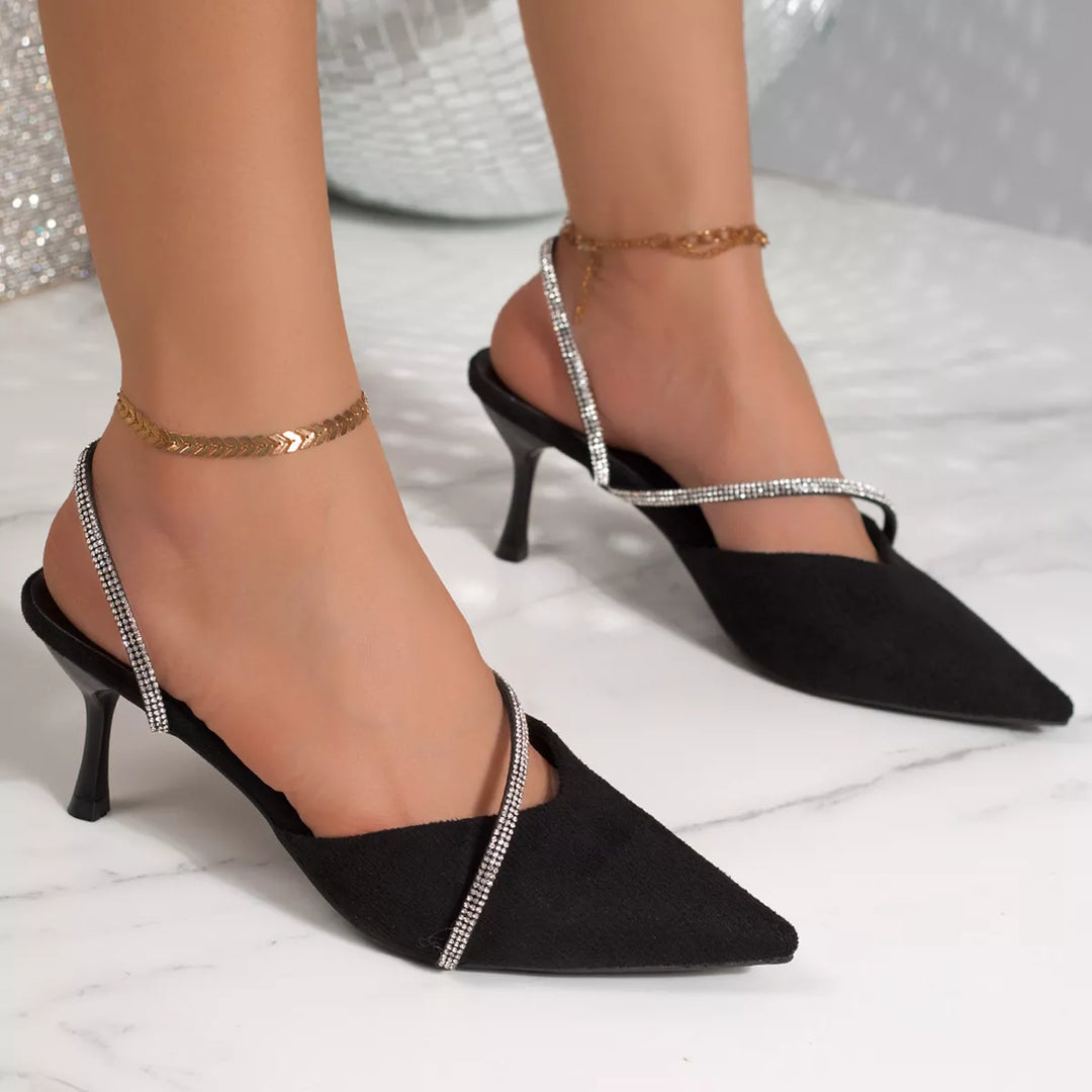 Point Toe Kitten Heels Sandals