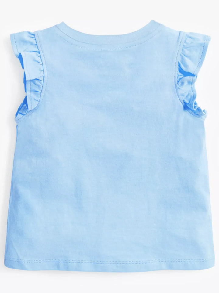 Children's Bunny Graphic Ruffled Top
