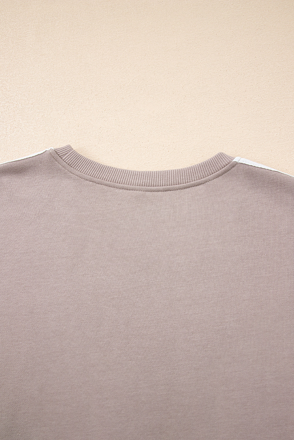 Gray Morn Varsity Striped Detail Crewneck Pullover Elastic Sweatpants 2pcs Outfit