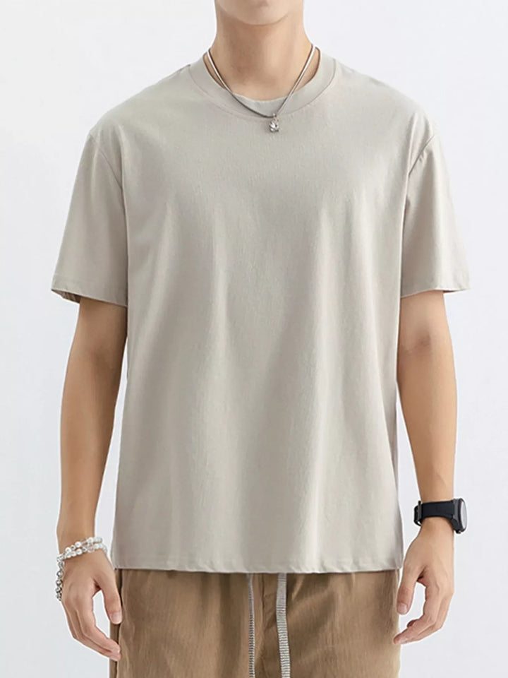 Men's Plus Size Casual Crew Neck T-Shirt