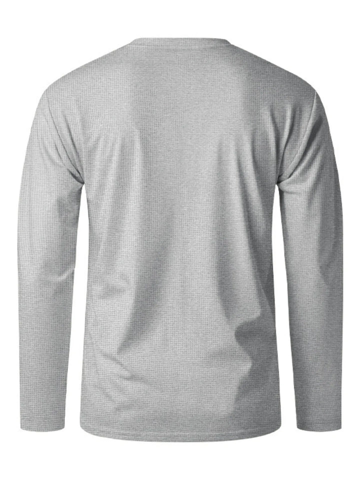 Men's Full Size Button Detail Long Sleeve T-Shirt Plus Size