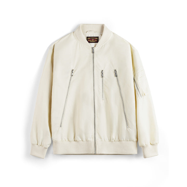 Casual White L2B Pilot Jacket Nylon Thin Baseball Uniform