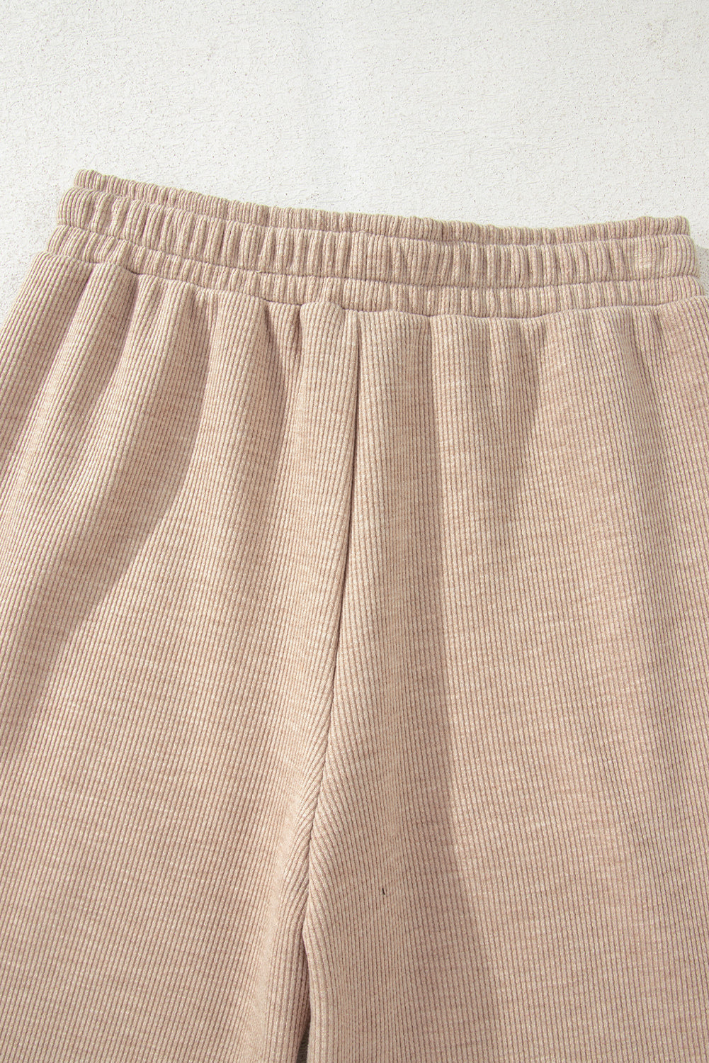 Gray Morn Corduroy Leopard Drawstring High Waist Trousers