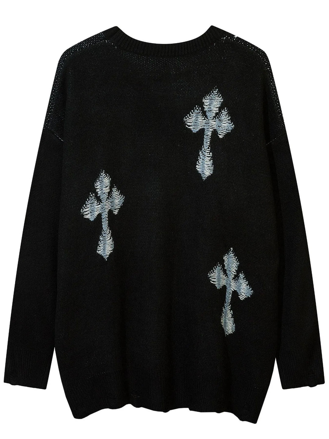 Men's Cross Round Neck Sweater