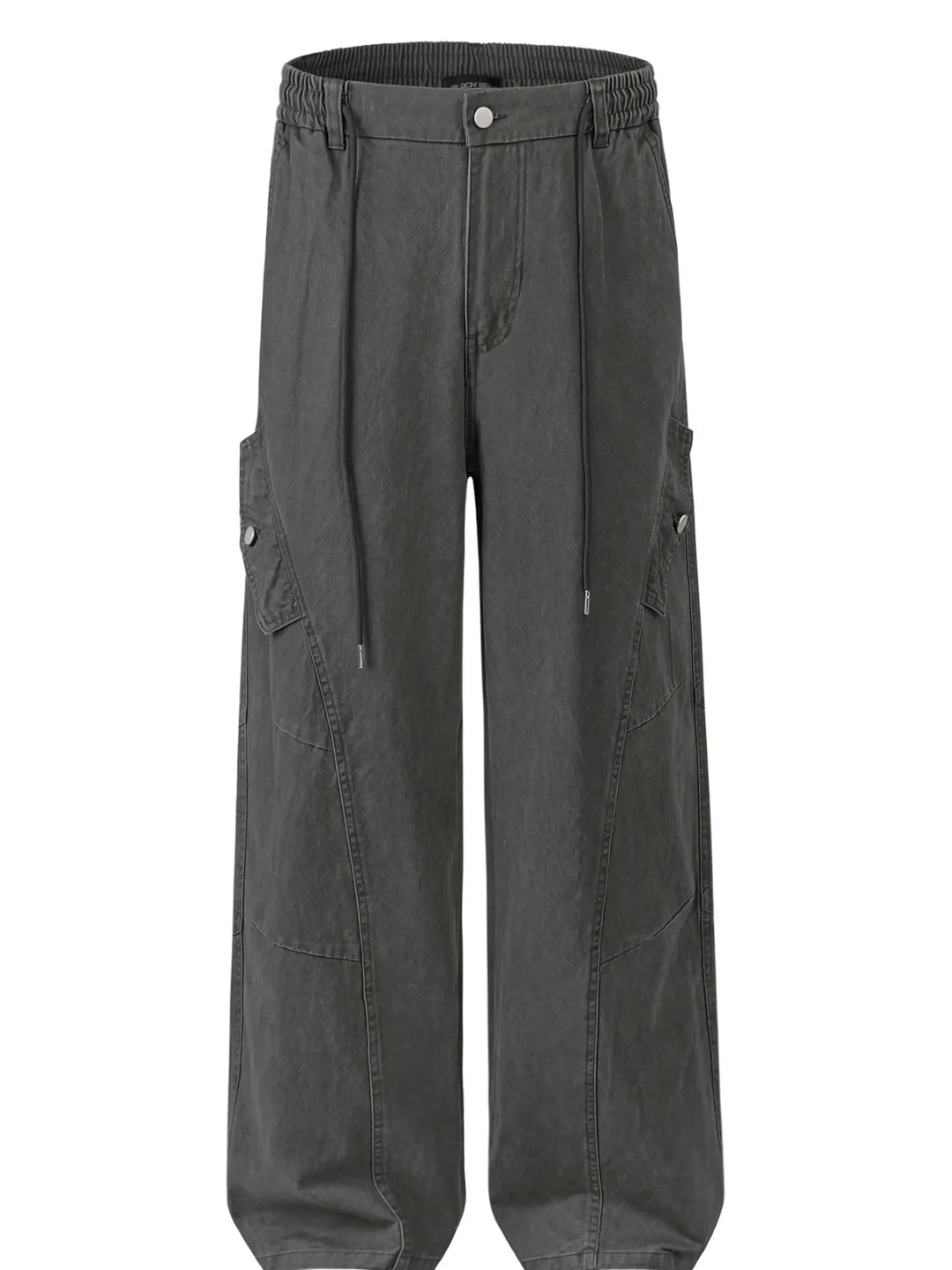 Men's Casual Wide Leg Cargo Pants with Elastic Waistband