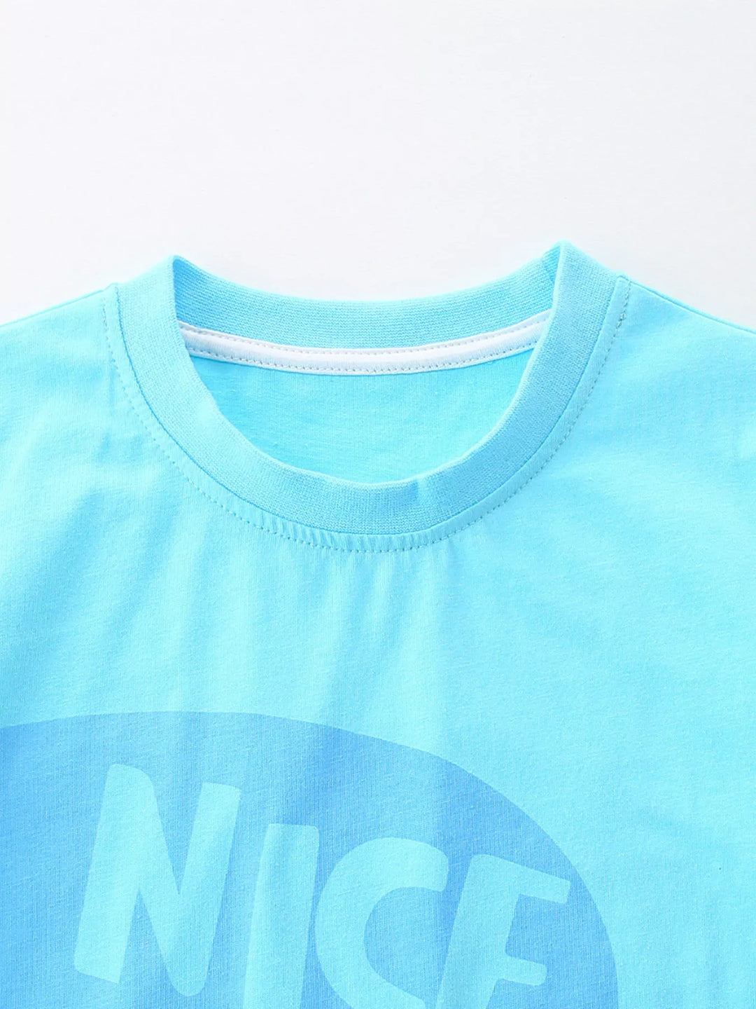 Children's Graphic Round Neck Tee and Shorts Set