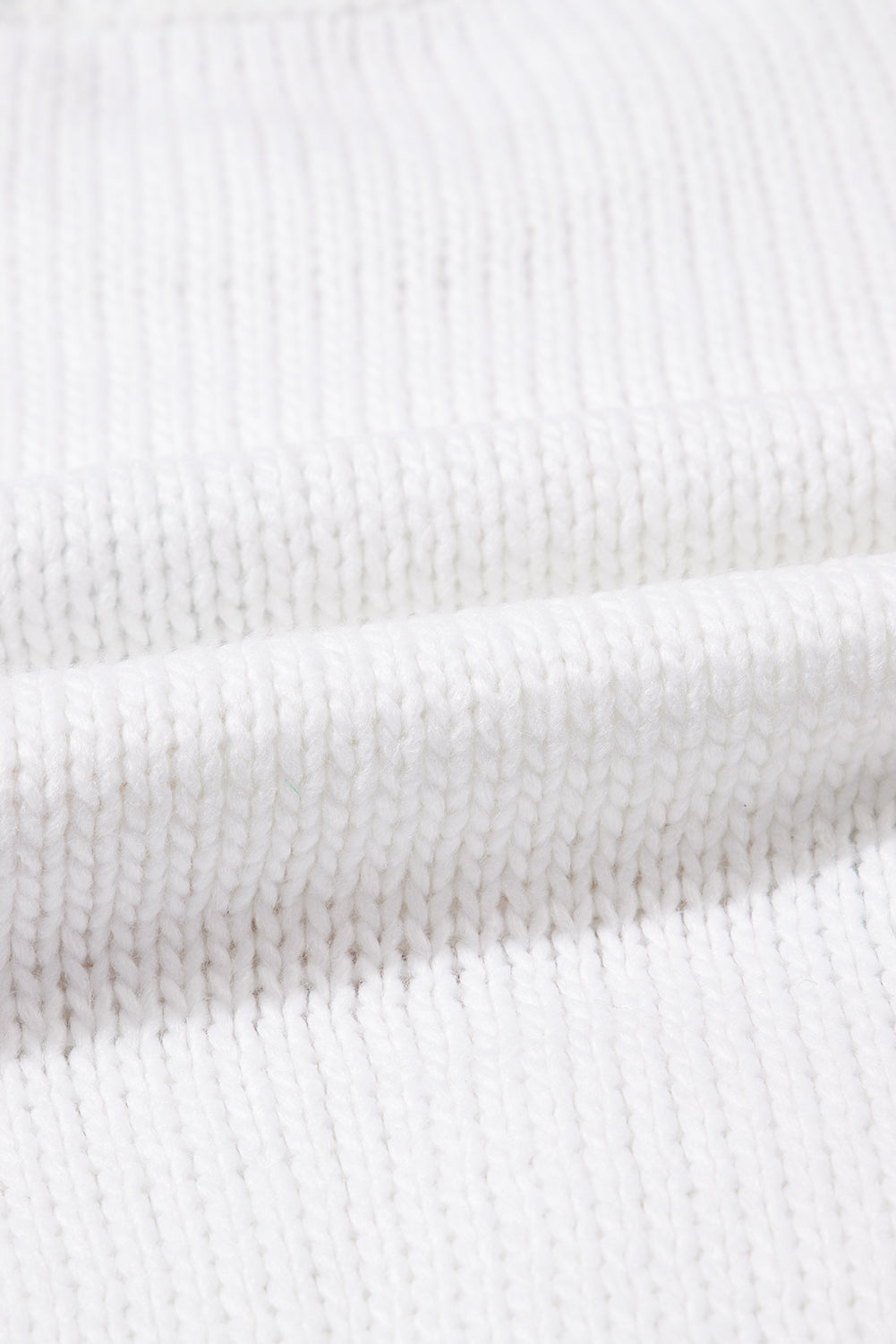 White Flower Graphic Colorblock Sleeve Crew Neck Sweater