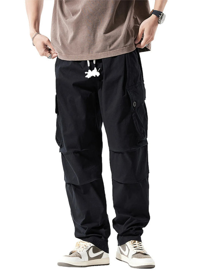 Men's Full Size Loose Fit Multi-Pocket Cargo Pants Plus Size