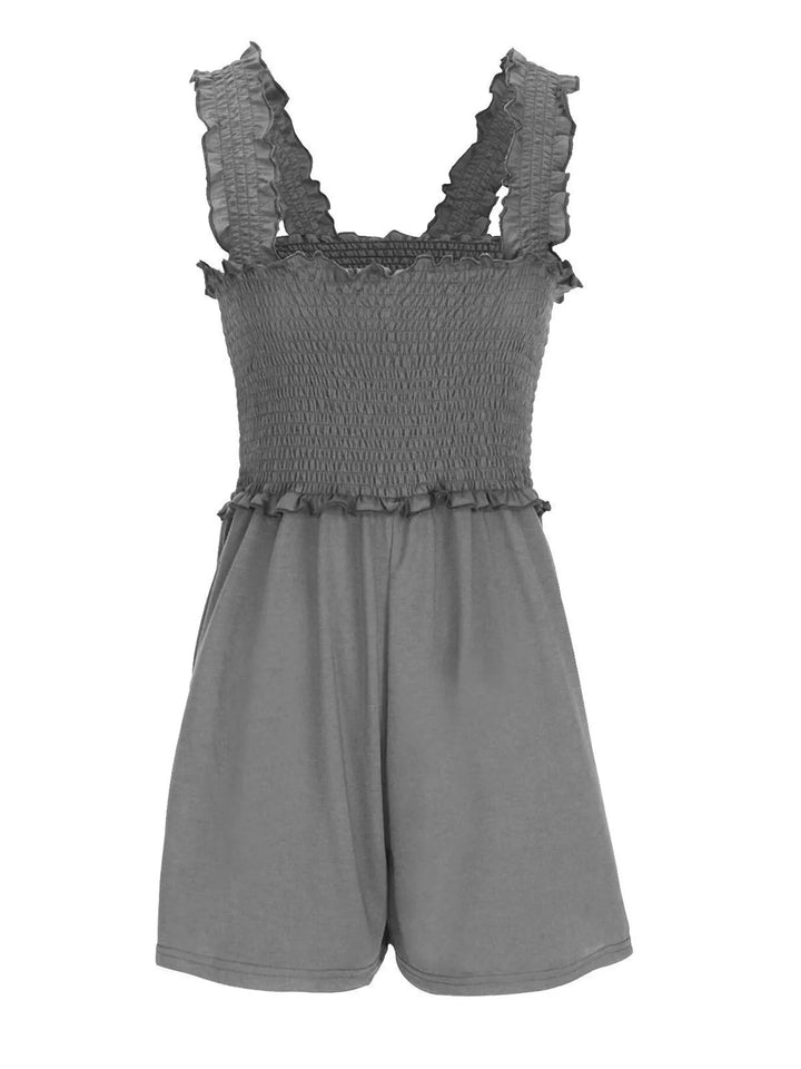 Smocked Square Neck Summer Romper