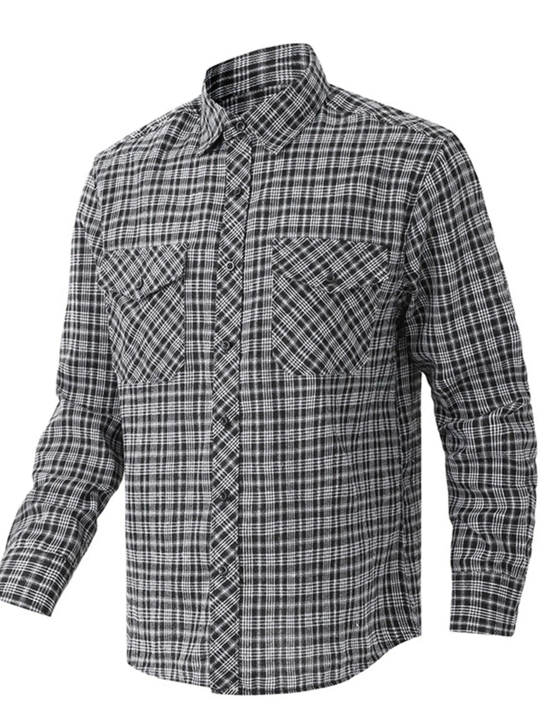 Men's Casual Plaid Long Sleeve Shirt
