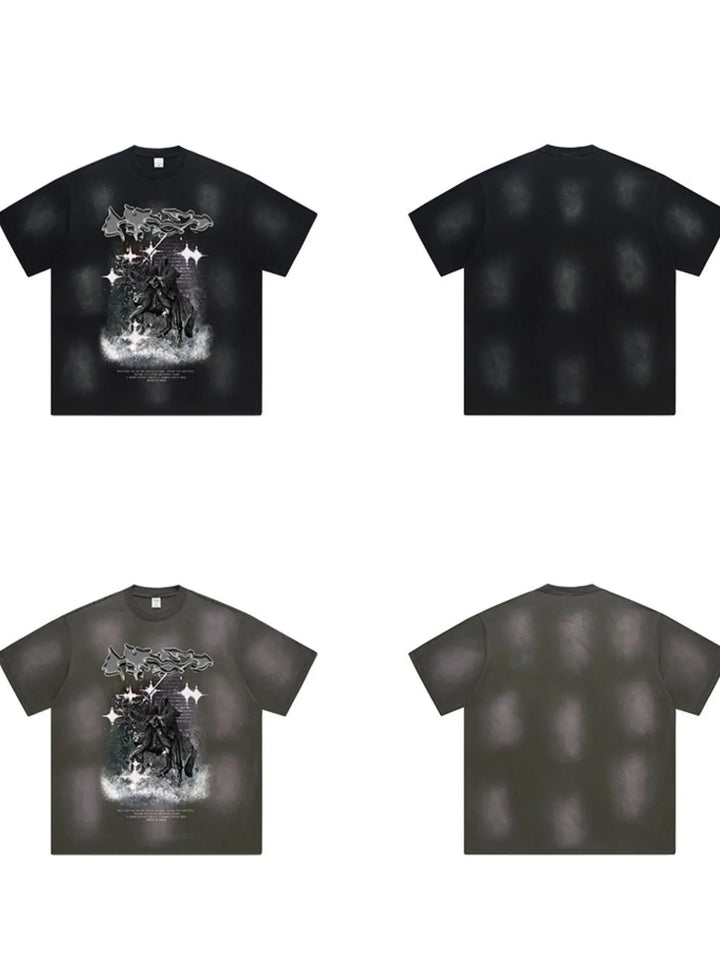 Men's Graphic Round Neck Short Sleeve T-Shirt