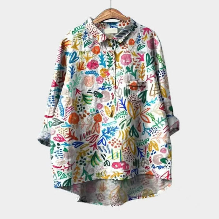 Womens Casual Long-sleeve Shirt Top