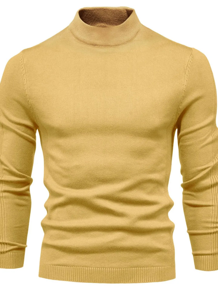 Men's Mock Neck Long Sleeve Sweater