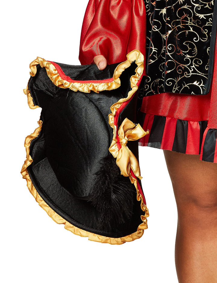 Women's Spanish Pirate Costume - Halter Dress with Corset and Accessories