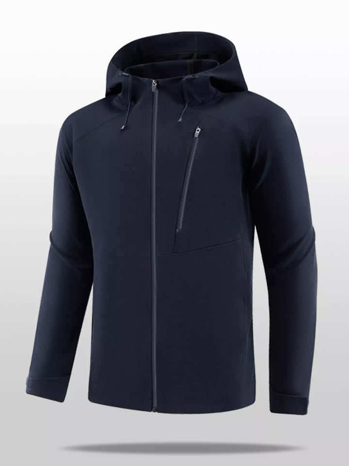Men's Plus Size Lightweight Hooded Zip Up Jacket