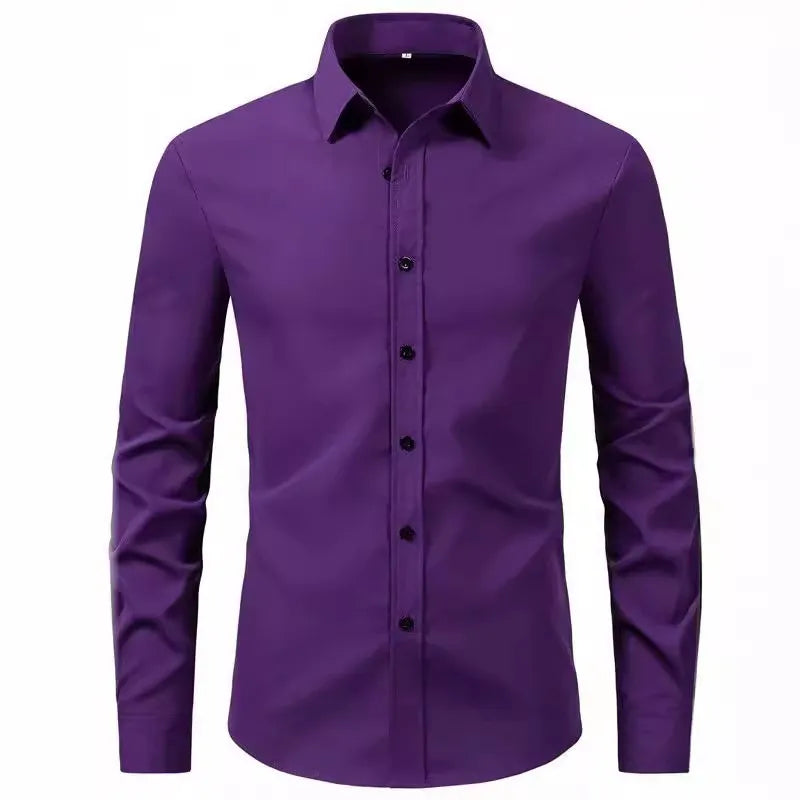 Men's Plus Size Button Up Long Sleeve Shirt