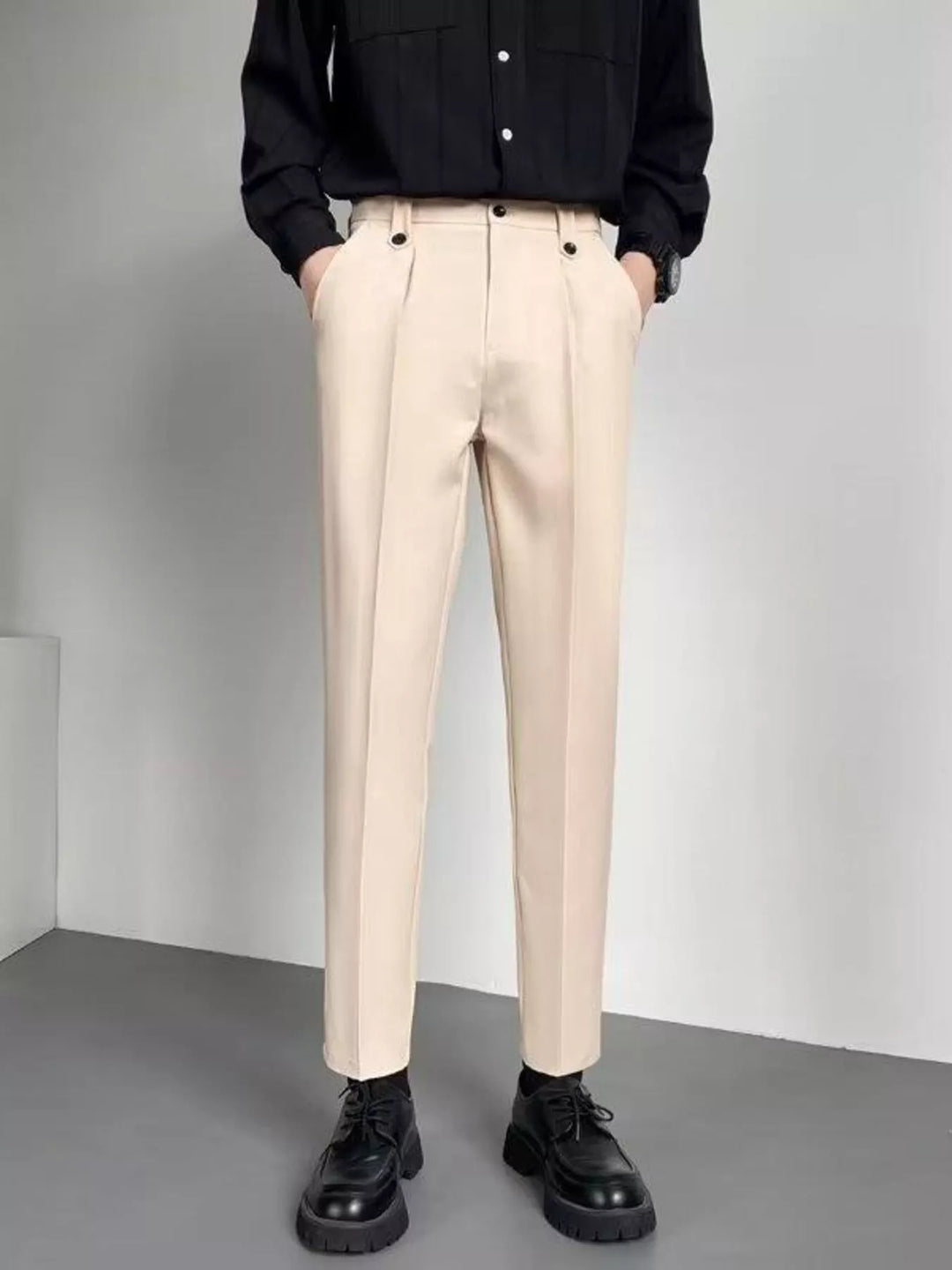 Men's Slim Fit Ankle-Length Dress Pants
