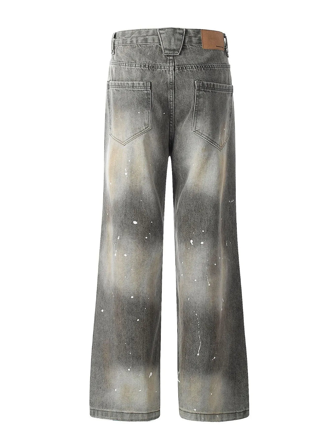 Men's Paint Splatter Wide Leg Jeans
