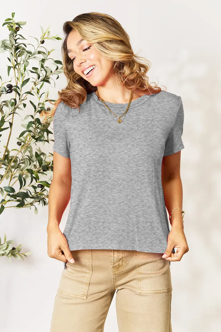 Basic Bae Bamboo Full Size  Round Neck Short Sleeve T-Shirt Plus Size