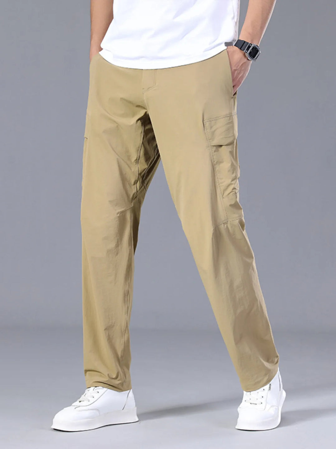 Men's Plus Size Pocketed Loose Fit Pants