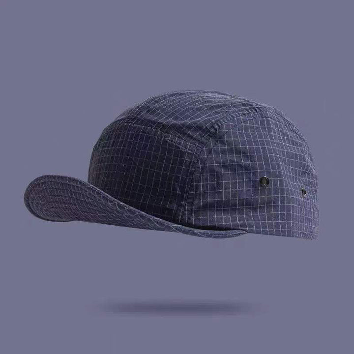 Men's And Women's Retro Checkered Classic Five-panel Casual Style Quick-drying Short Brim Baseball Cap, Daily Outing Versatile Sun Hat