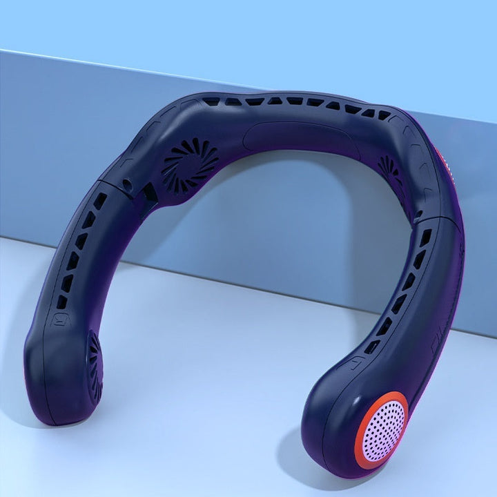 Portable Lazy New Quad-core Leaf-free Halter Fan
