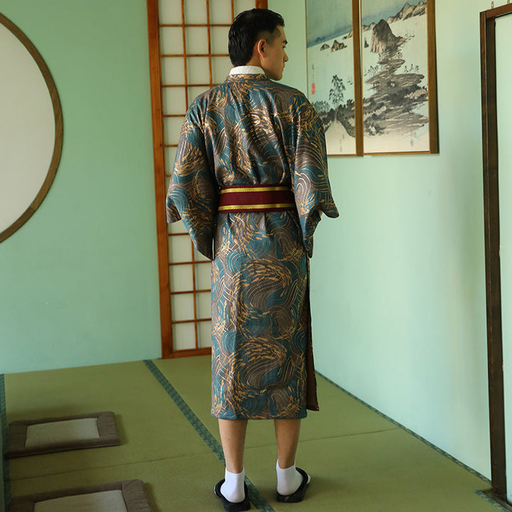 Japanese Kimono Men's Traditional Kimono Formal Wear Summer Fireworks Kimono Suit