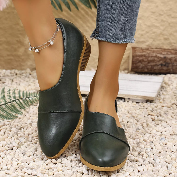 Point Toe Block Heels Loafers
