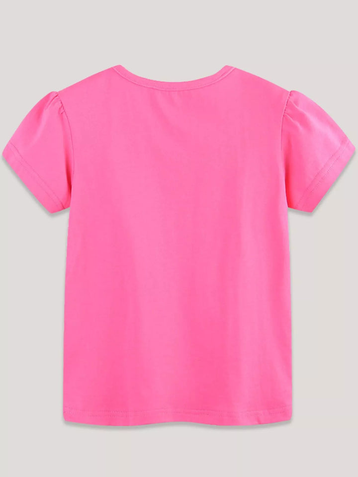 Children's Hummingbird & Floral Print Short Sleeve T-Shirt