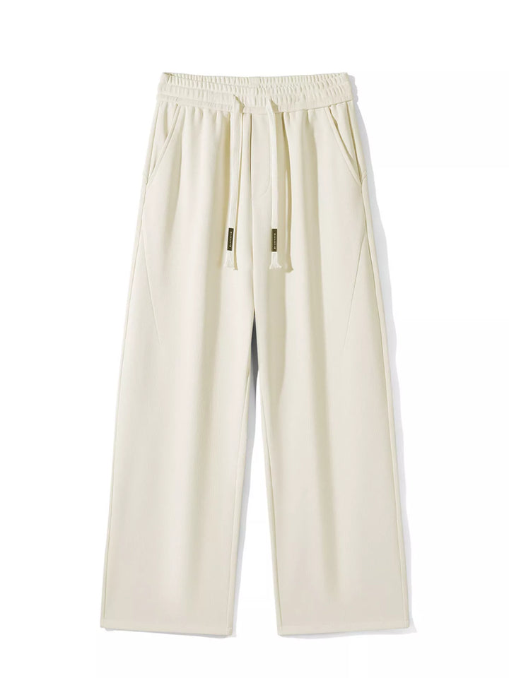 Men's Plus Size Casual Drawstring Wide Leg Pants