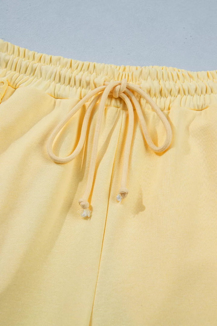 Half Sleeve Top and Drawstring Pants Set