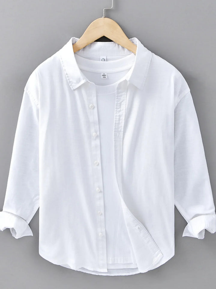 Men's Plus Size Button Up Long Sleeve Shirt