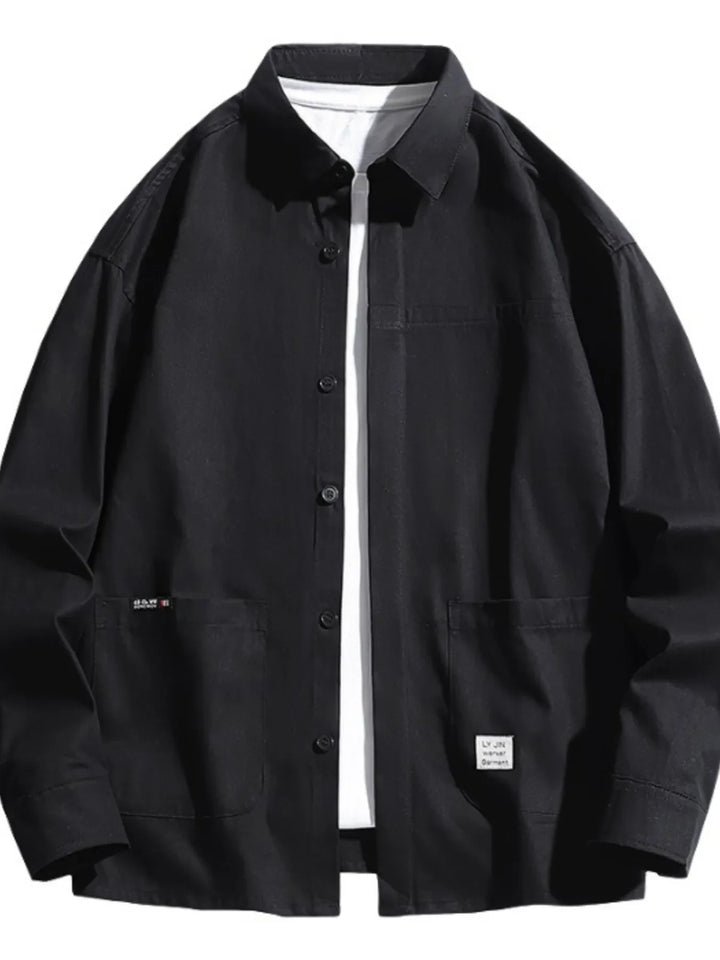 Men's Plus Size Button Up Long Sleeve Shirt