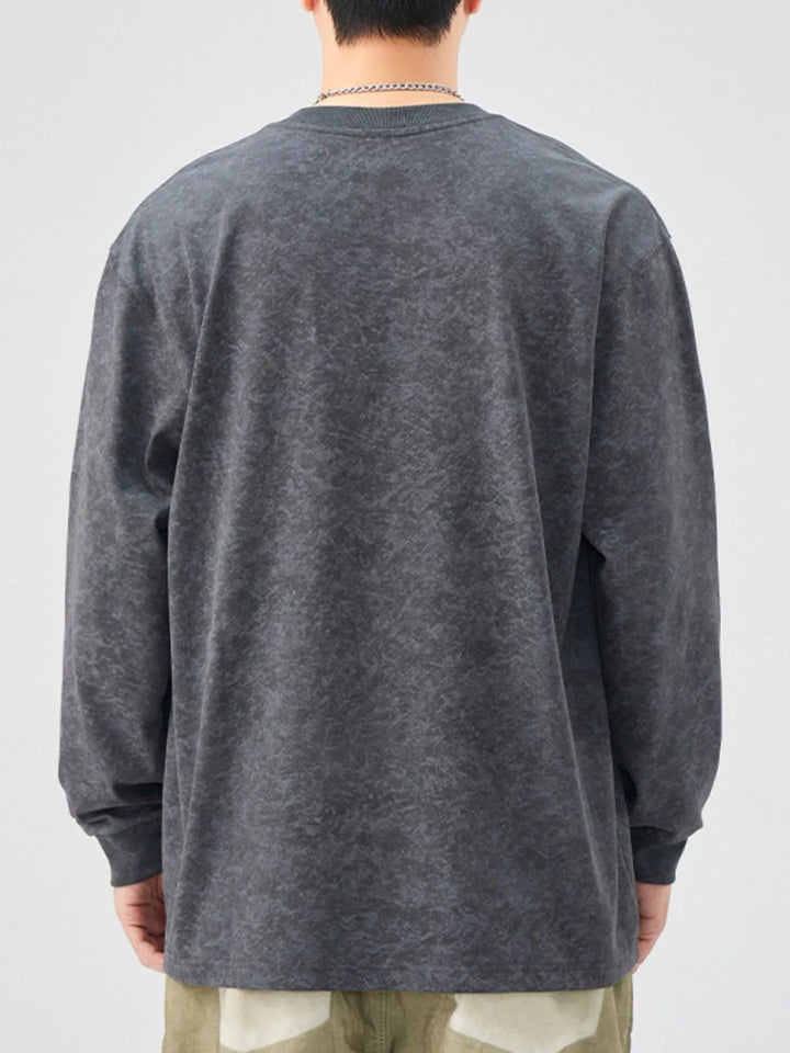 Men's Plus Size Graphic Round Neck Long Sleeve T-Shirt