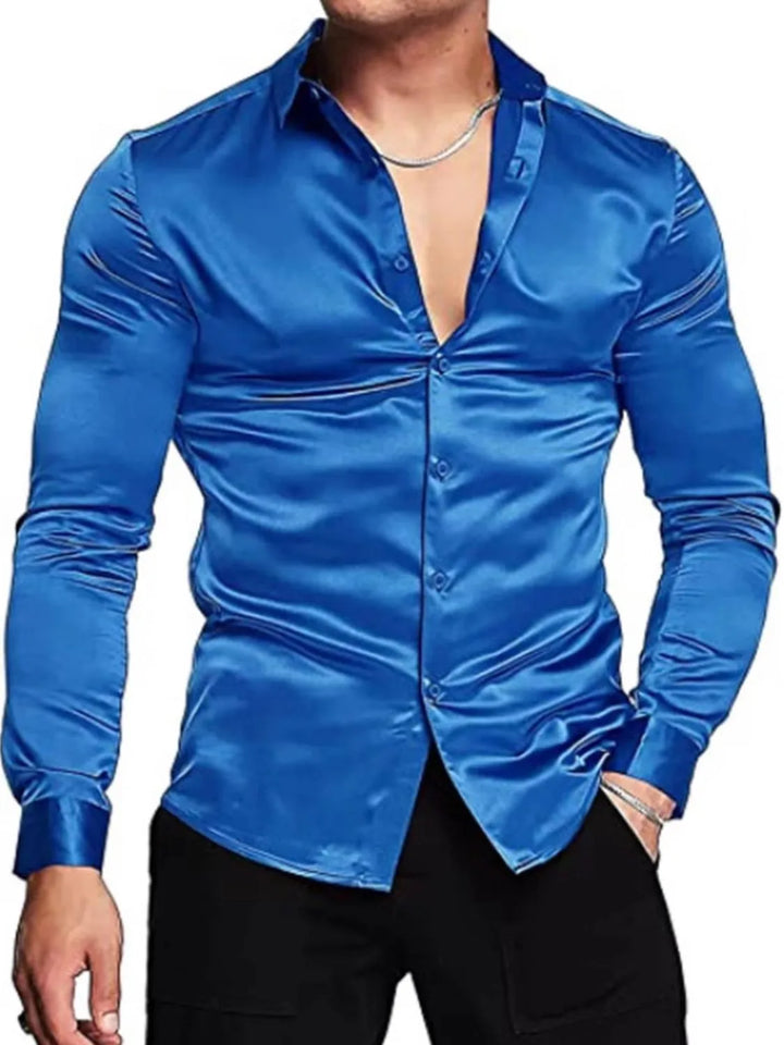 Men's Full Size Button Up Long Sleeve Shirt Plus Size