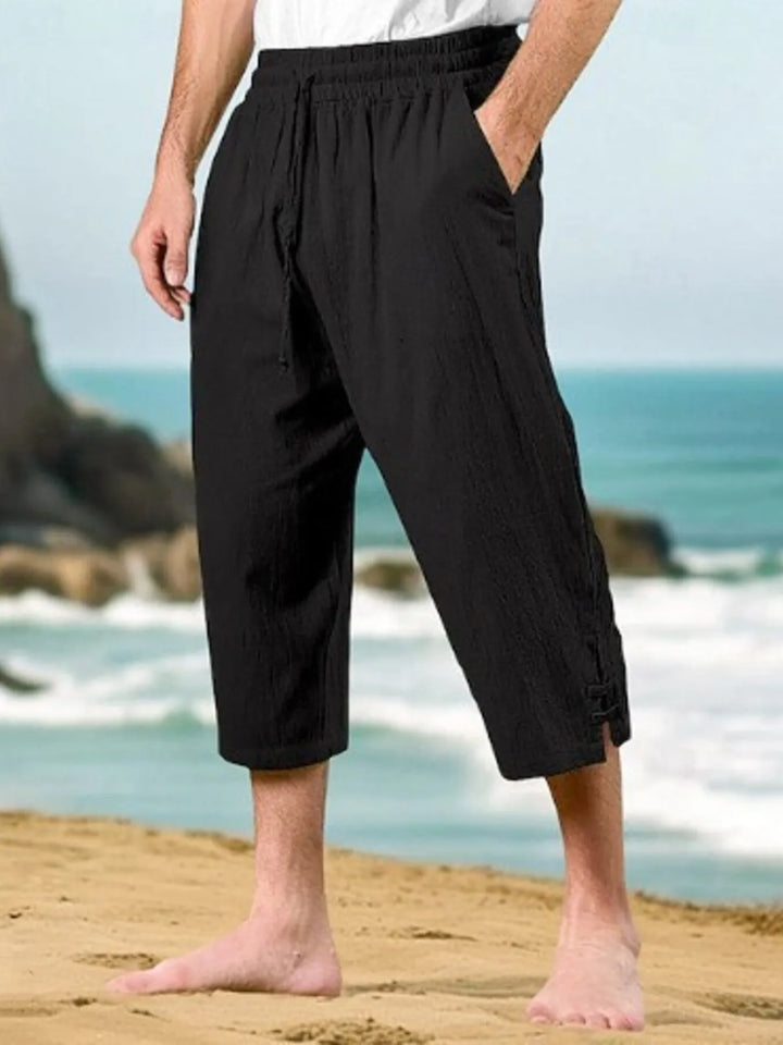 Men's Full Size Loose Fit Cropped Pants Plus Size