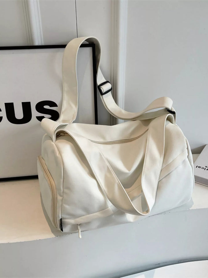 Adjustable Strap Solid Color Travel Bag