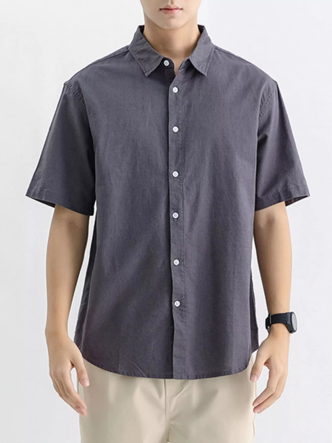 Men's Plus Size Casual Button Up Shirt