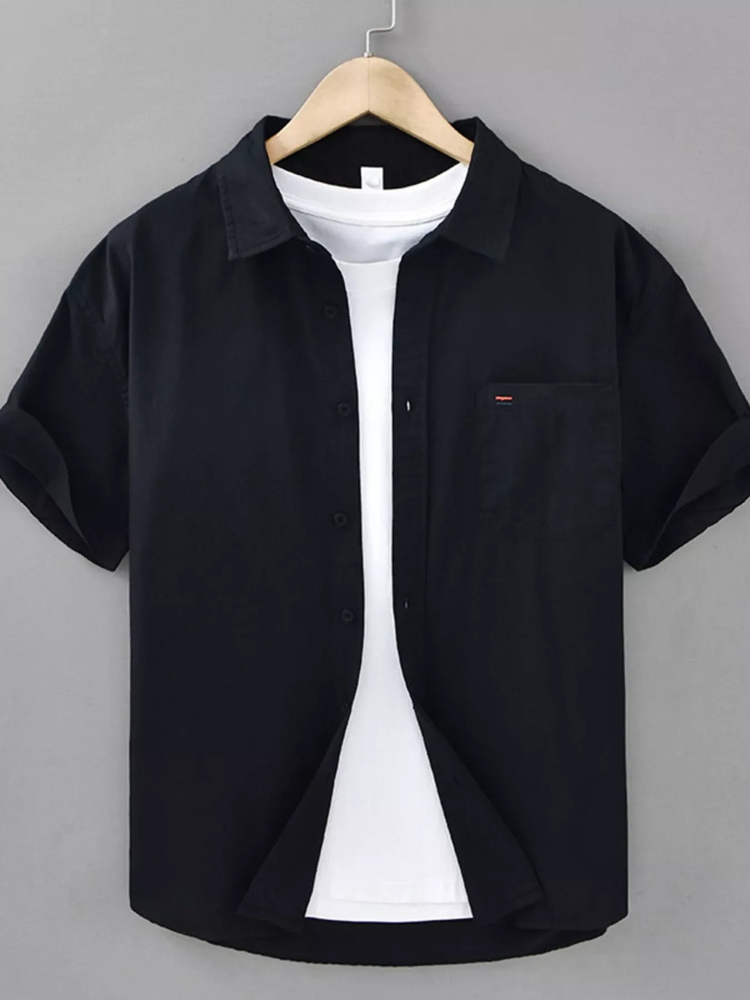 Men's Plus Size Plaid Button Up Short Sleeve Shirt