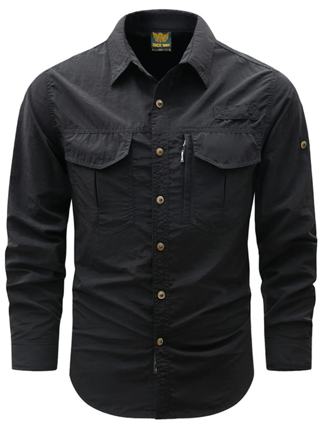 Men's Plus Size Button Up Long Sleeve Shirt