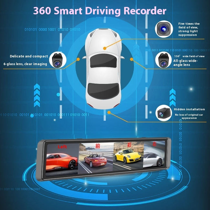 360 Degree Blind Zone Warning HD Car DVR