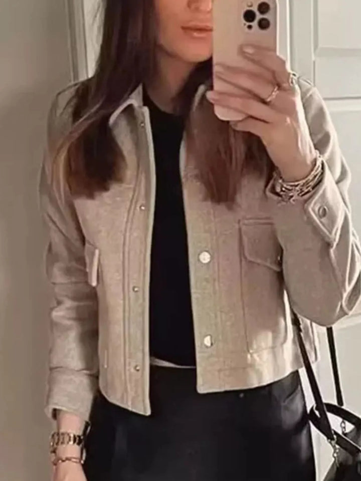 Snap Down Long Sleeve Jacket