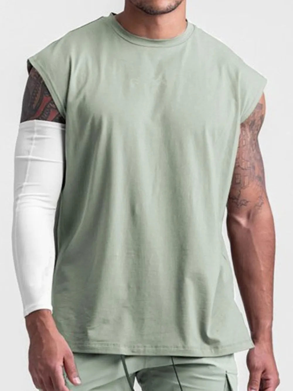 Men's Plus Size Round Neck Tank